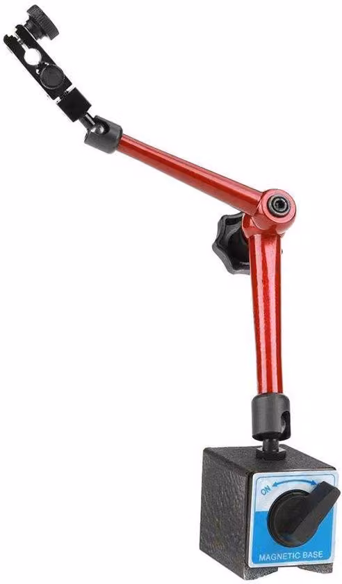 Supporto magnetico professionale per stativo, base da 350 mm, indicatore angolare, per misurazioni precise e strumenti controllati