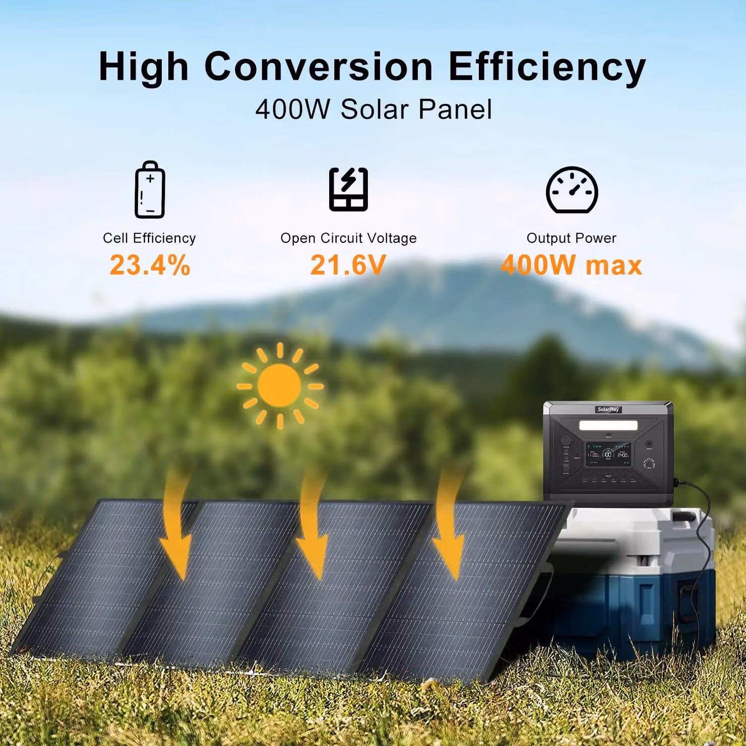 Pannello solare - Kit di pannelli solari - Portatile - Pieghevole - Resistente all'acqua - Alimentazione di emergenza per esterni - per uso domestico