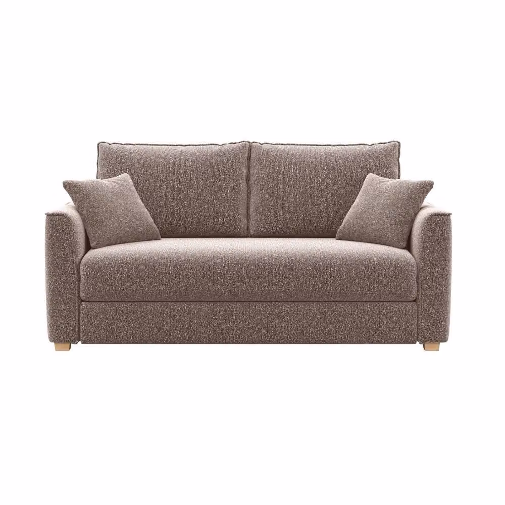 Divano letto Cosy con contenitore in tessuto Barrel 19 color taupe con funzione letto e misure 150x200 cm – 2