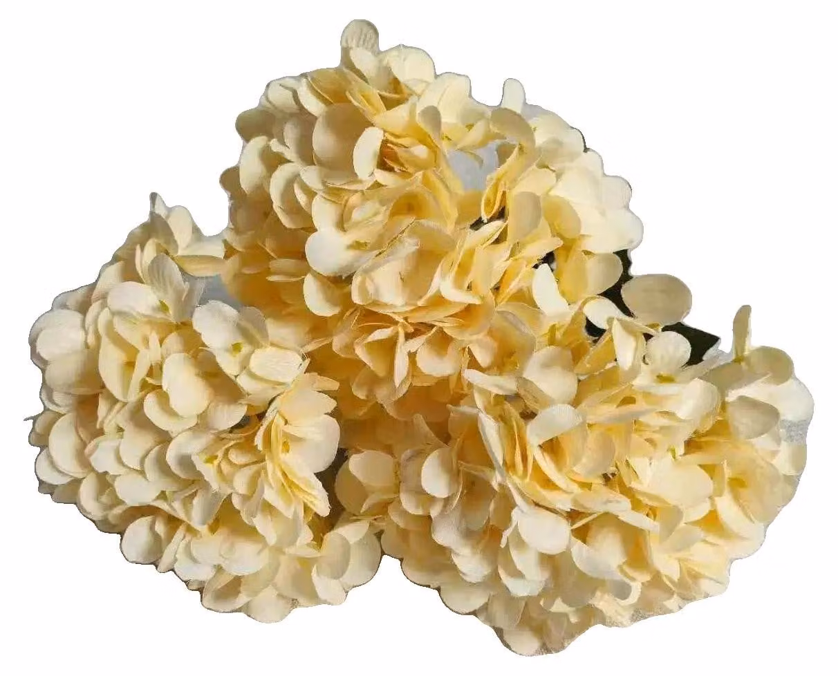 Fiori artificiali, bouquet di ortensie, decorazioni per interni, set da 3 bottiglie di champagne