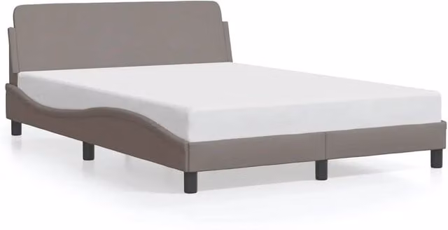 Giroletto Dover Letto Matrimoniale Beige in Tessuto con Struttura in Legno e Metallo L/P/H: 120 x 200 cm – 1