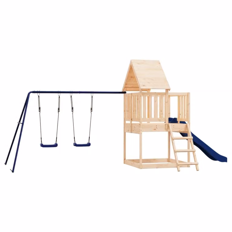 Set da Gioco da Esterno in Legno Massello di Pino