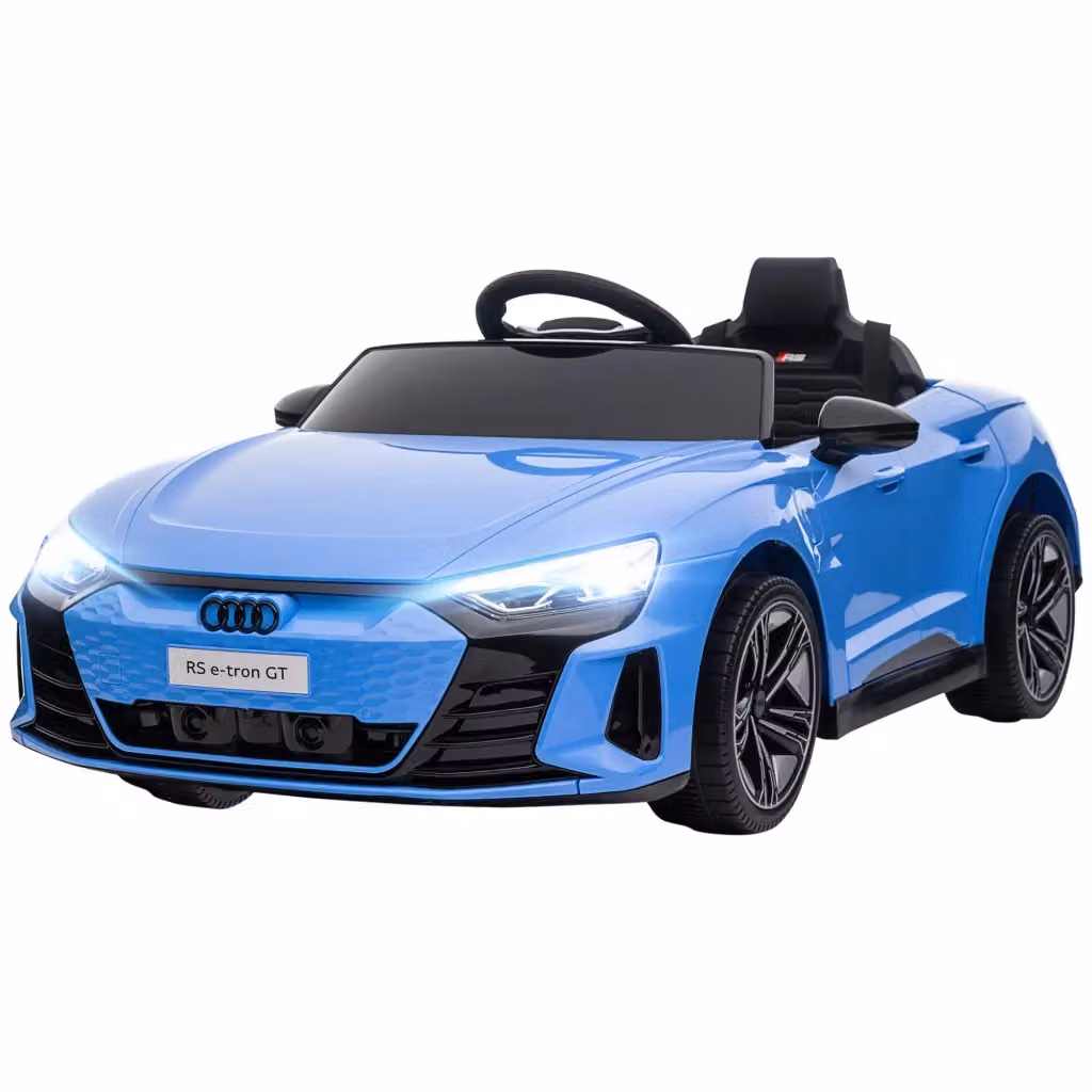Auto Elettrica per Bambini con Telecomando, Luci e Suoni, Blu e Nero, L: 103 cm, P: 58 cm, H: 41 cm – 2