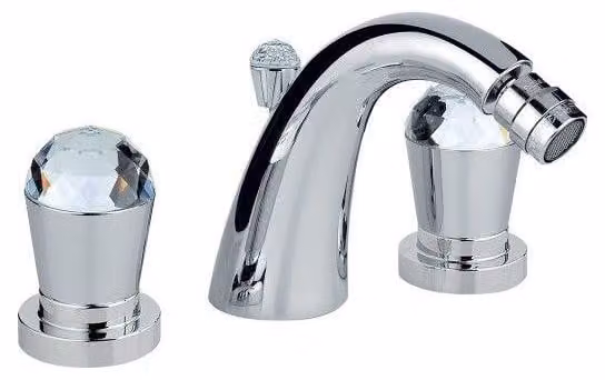 CASA39 Nicolazzi Cristallo Rubinetto bidet 3 fori con canna 2015 CR