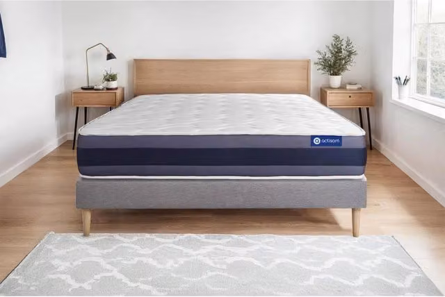 Kit rete e materasso matrimoniale Actilatex morpho 160x210cm - Spessore : 24cm - Lattice e memory foam - Bilanciato -