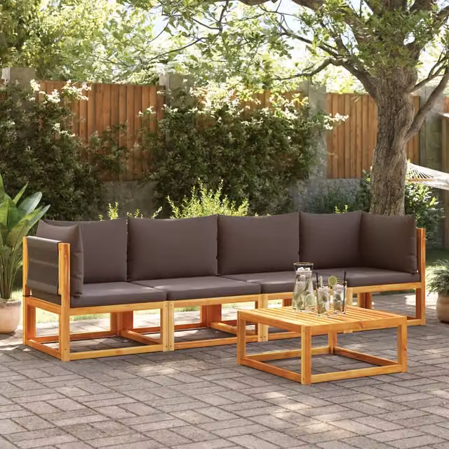 Set di divani da giardino 4 pz con cuscini in legno di acacia 3278832
