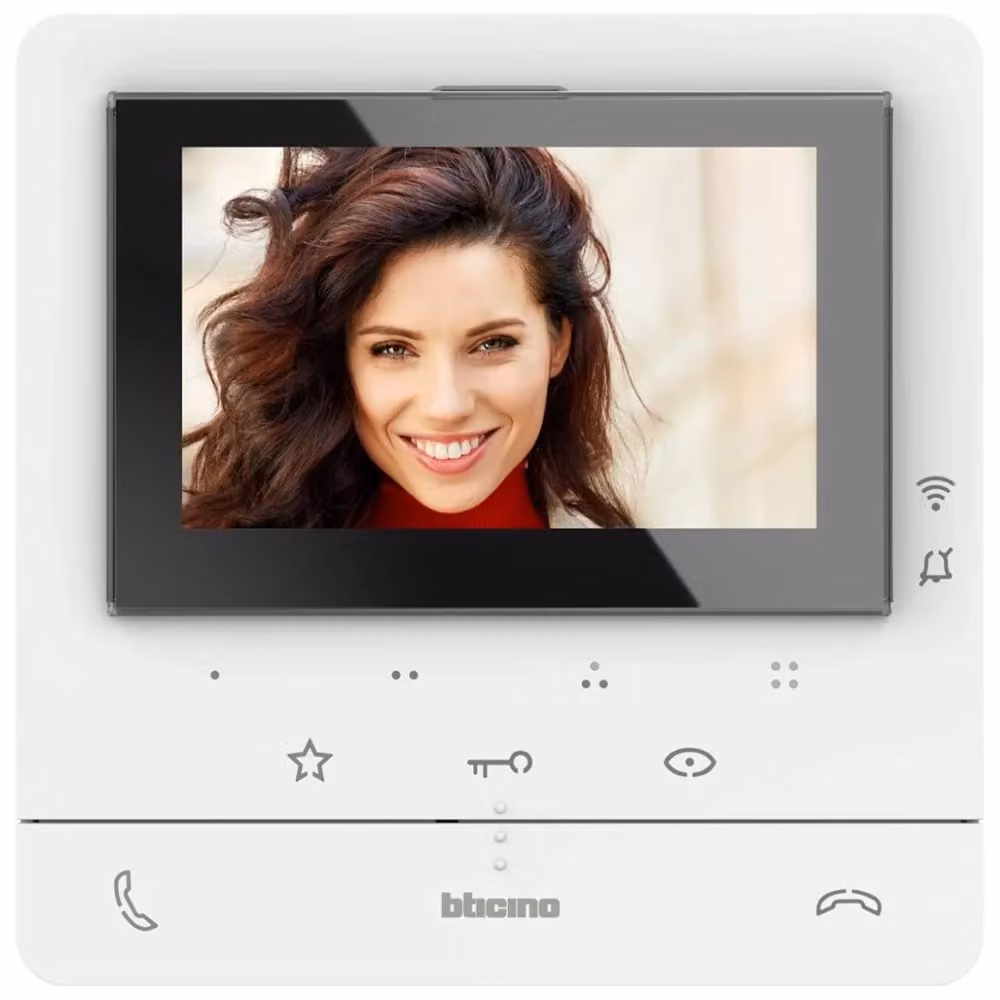 Set di videocitofoni Bticino con monitor video connesso e monitor video vivavoce colore bianco da parete – 2