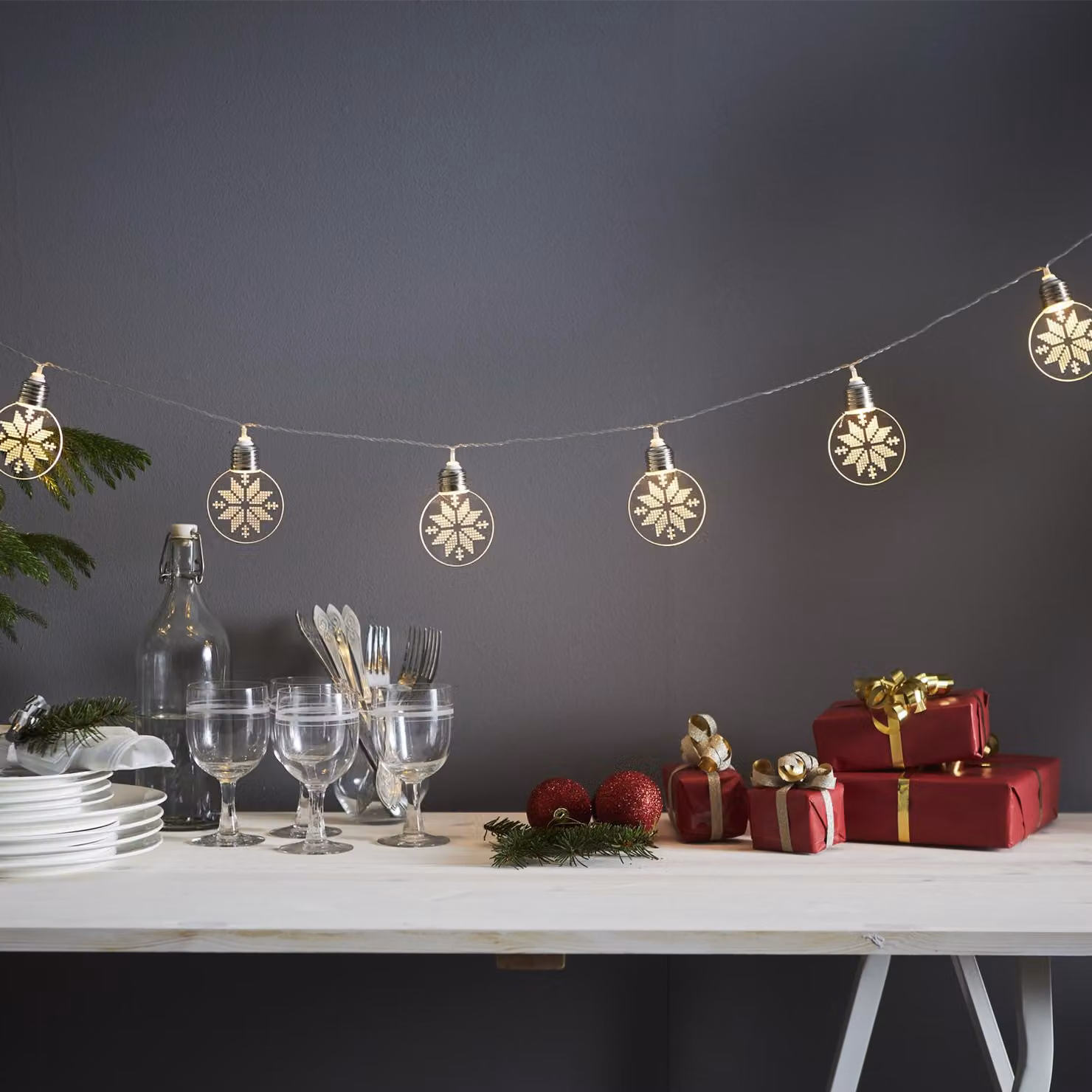 Star Trading, catena luminosa a LED "Ornament", confezione da 10 elementi, trasparente
