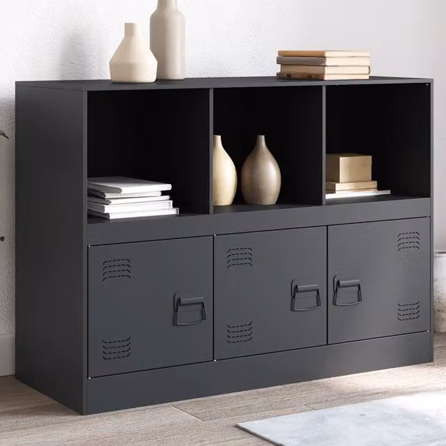 Credenza Antracite 99x39x73 cm in Acciaio 841789