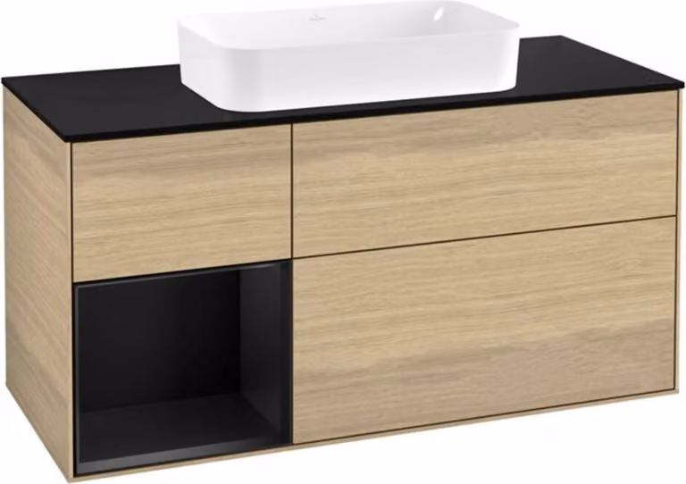 V&B Finion, mobiletto 120x60 cm, Reg li bla m Lac, impiallacciato rovere