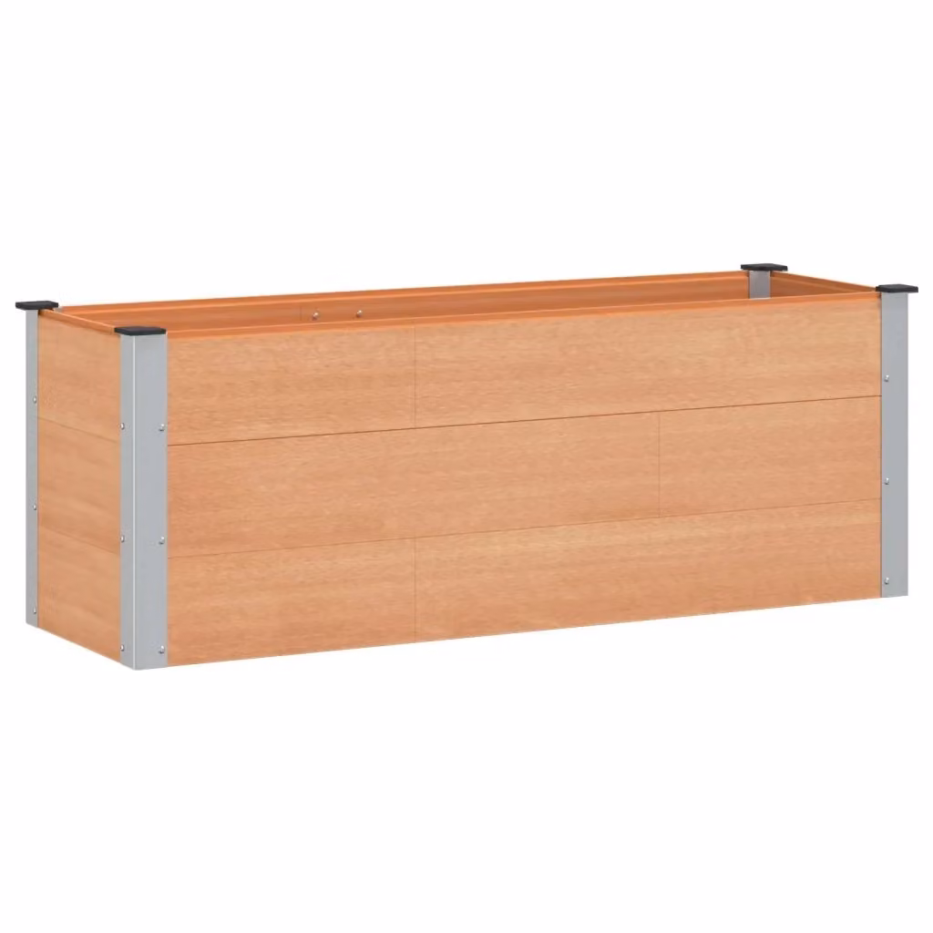 Letto rialzato da giardino DESIGN IN in WPC e alluminio, Marrone, L: 150 cm, P: 50 cm, H: 54 cm – 2