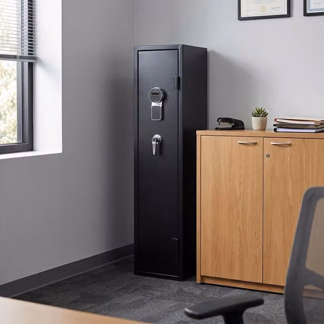 Armadio blindato di sicurezza in acciaio con combinazione elettronica, 10 posti, robusto, 30 x 28 x 138 cm