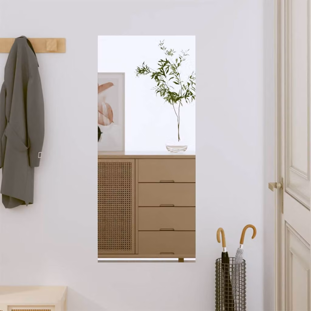 Specchio da parete rettangolare vidaXL in vetro color argento L: 40 cm, H: 80 cm
