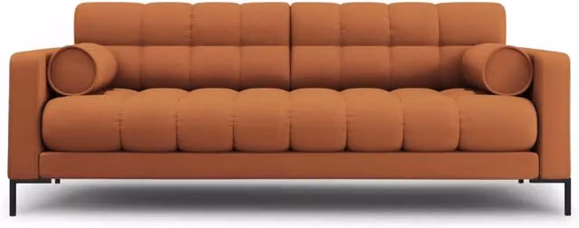 Divano Bali Cosmopolitan Design a 4 posti in tessuto strutturato color mattone con cuscini inclusi – 1