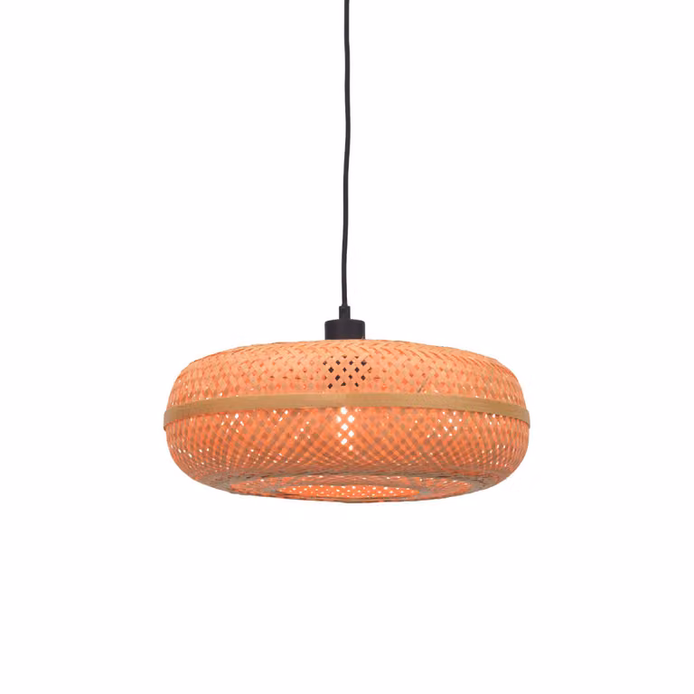 GOOD&MOJO - Lampada a sospensione Palawan - Bambù - Ø40cm Lampada a sospensione - Lampada da tavolo - Lampada da soggiorno - Lampada da camera da letto - Soggiorno