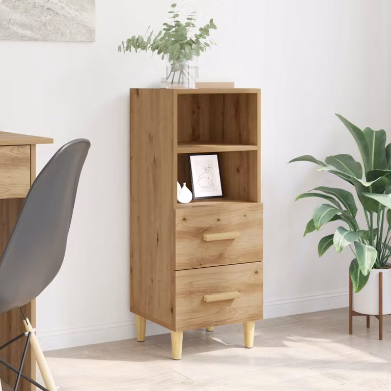 Credenza moderna vidaXL in legno color marrone L/P/H: 34 x 34,5 x 90 cm