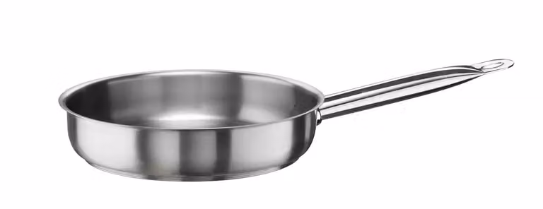Padella in acciaio inox per induzione con un manico, diam. 24cm