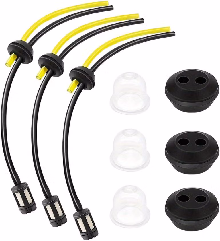 Kit filtro carburante, composto da 9 pezzi, comprensivo di tubo carburante, per attrezzature da giardino