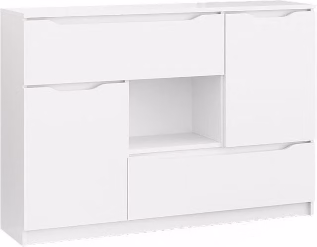 Cassettiera per camera da letto Ruben Vicco Bianco Opaco L: 120 cm, H: 84 cm, P: 30 cm