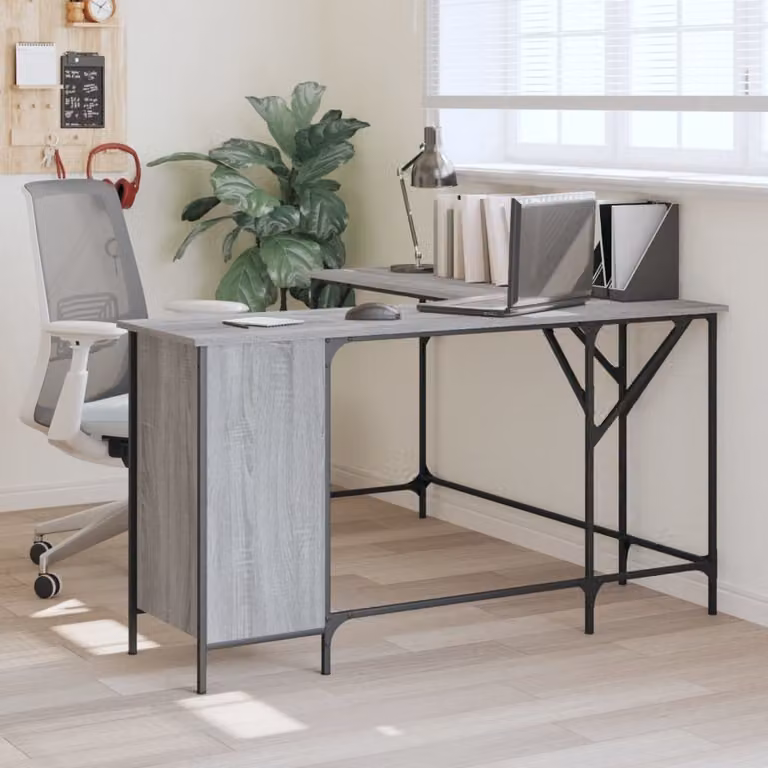 Maison Exclusive - Scrivania Grigio Sonoma 141x141x75 cm Materiale ligneo