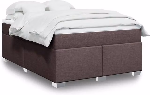 Letto Ibrido con Giroletto a Molle e Materasso vidaXL, Marrone e Bianco, L 140 cm x P 200 cm