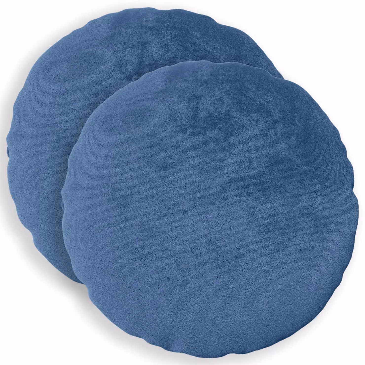 vidaXL Federa 2 pcs HEERLEN Azzurro Ø 60 cm Flanella