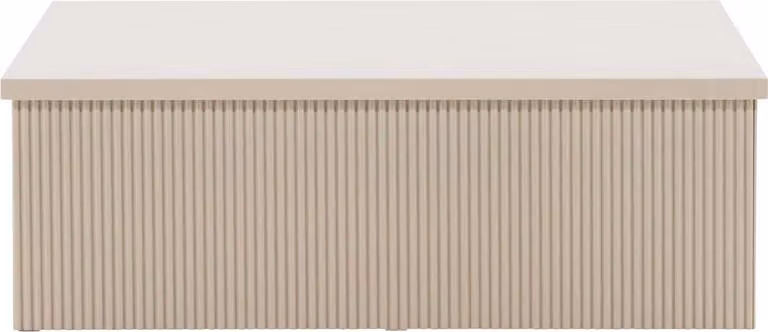 FURNLUX Tavolino Lenox Beige 90cm / Hauptfarbe: Beige / Dimensioni: 90 x 90 x 30 cm