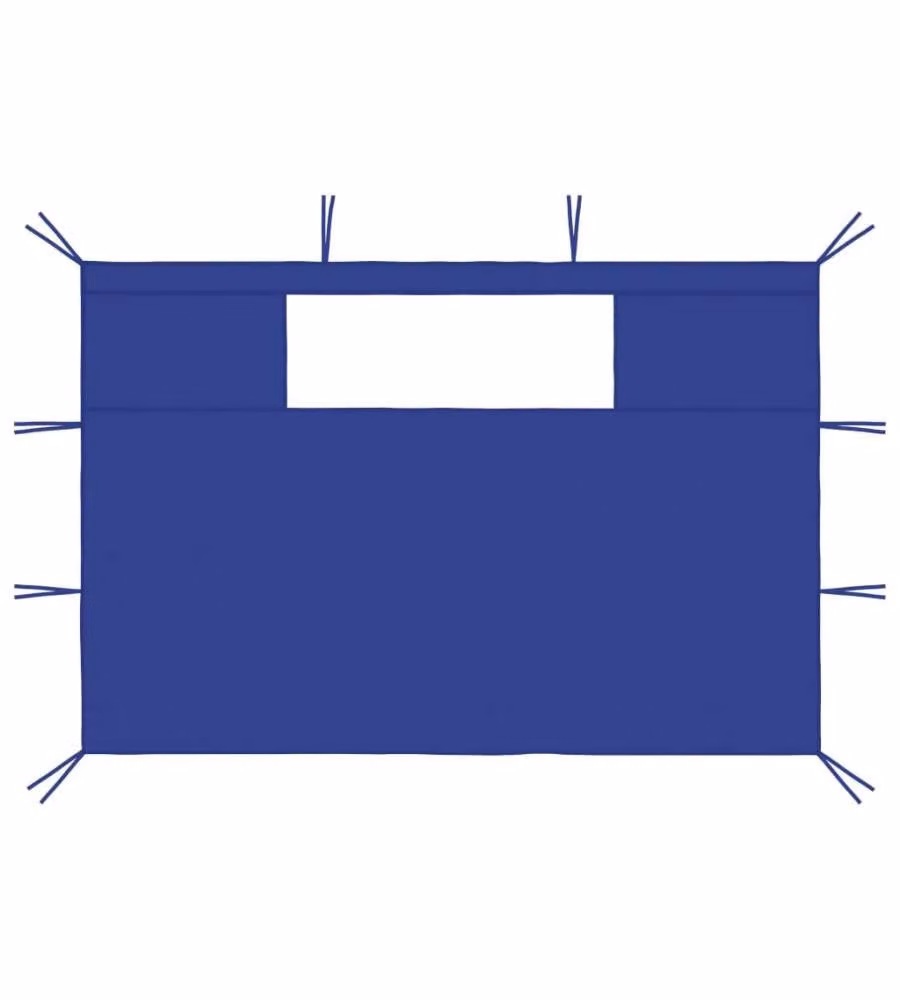 Pareti con Finestre per Gazebo 2 pz Blu