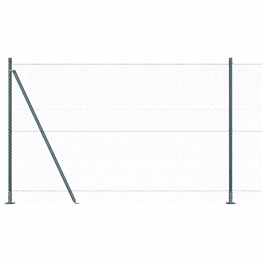 Recinzione esagonale vidaXL in rete verde con base in cemento, L: 1,4 m, H: 1 m – 2