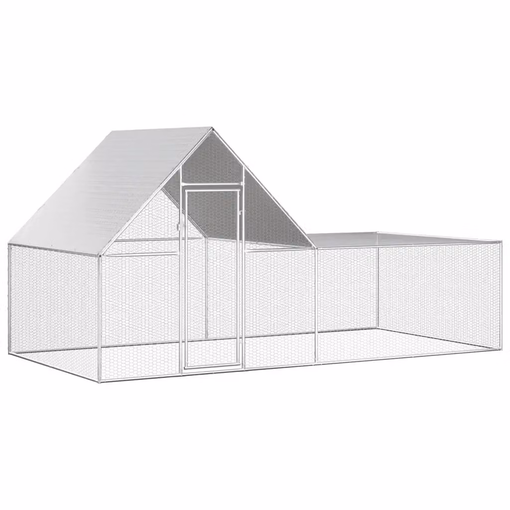 Pollaio Videx in Acciaio Zincato Argento L/P/H: 400 x 200 x 200 cm – 2