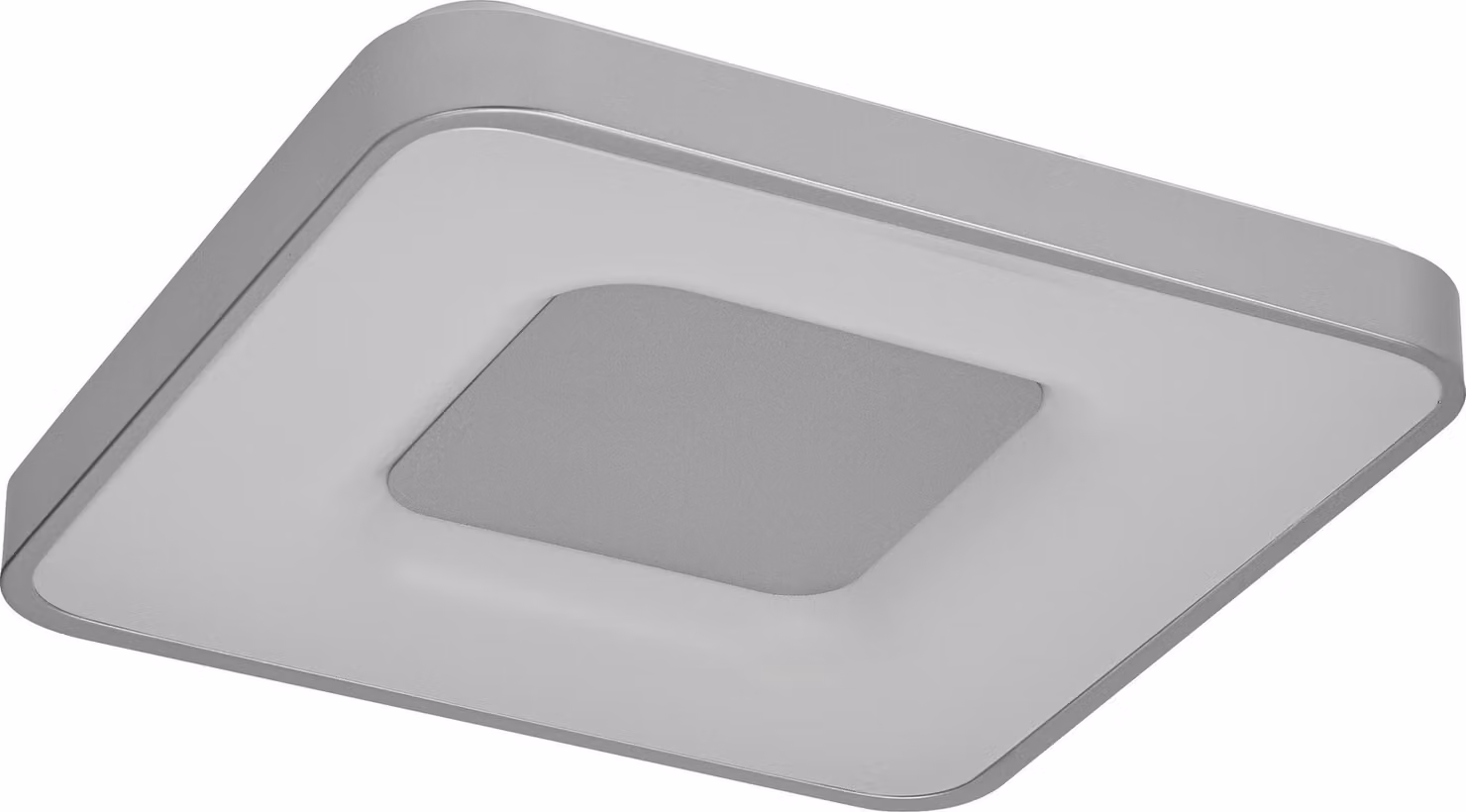 OSRAM Orbis Piana Lampada da soffitto a LED 485 mm, 36 W, 3000 K bianco caldo, Click-DIM, argento, metallo, IP20