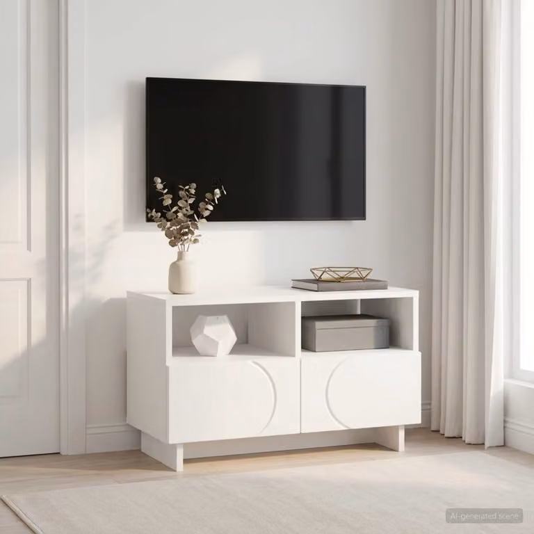 Supporto TV moderno vidaXL in legno bianco L: 60 cm, P: 34.5 cm, H: 40 cm