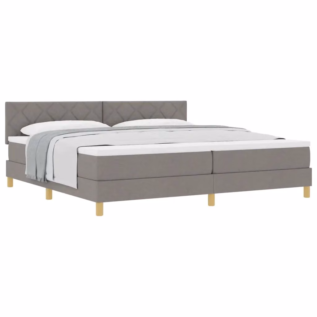 Letto ibrido con struttura imbottita vidaXL in legno e metallo, beige e grigio, L/P/H: 200 x 200 x 280 cm – 2
