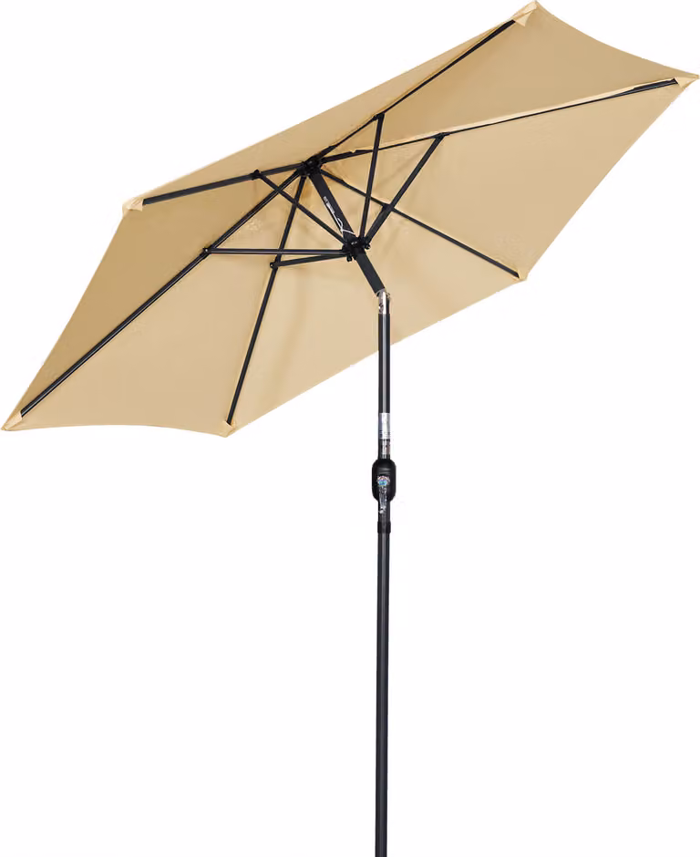 Angel Living 270cm parasole inclinabile in acciaio inox e poliestere Beige