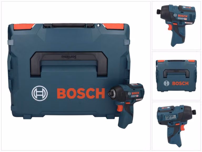 Bosch GDR 12V-110 Professional 12V Avvitatore ad impulsi a batteria con attacco esagonale 1/4" in valigetta L-Boxx - senza batteria, senza caricabatterie