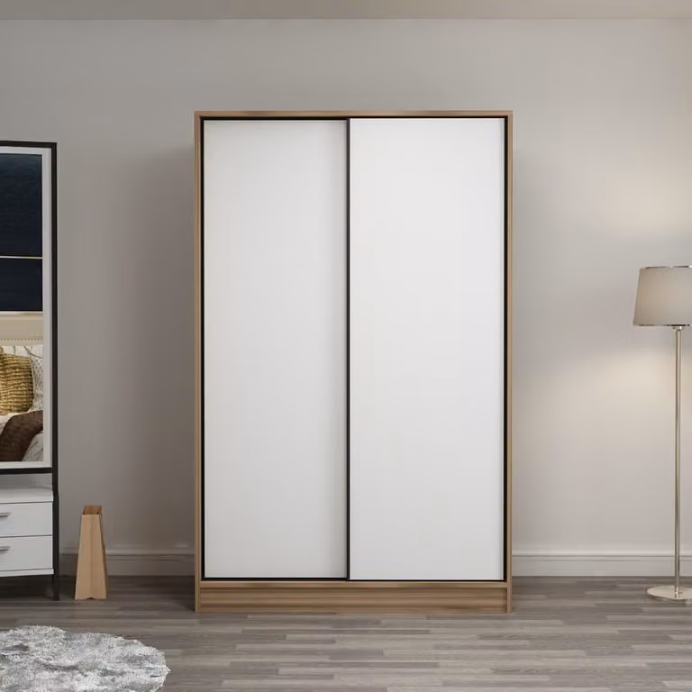 Skye Decor, Kale White Oak - 2314, armadio, bianco, 100% pannelli truciolari rivestiti in melamina, 120 x 60 x 190 cm