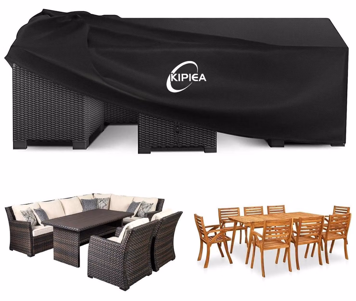 Copertura impermeabile per mobili da giardino, rettangolare, in tessuto Oxford 420D, dimensioni 250 x 210 x 90 cm