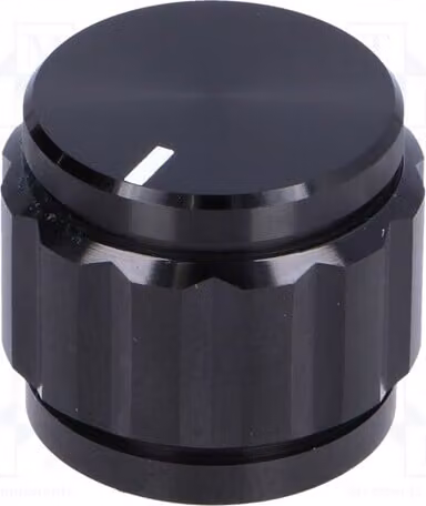 1 manopola rotante in alluminio con indicatore, diametro albero: 6,35 mm, dimensioni: 22x19 mm. Manopole rotanti per macchinari