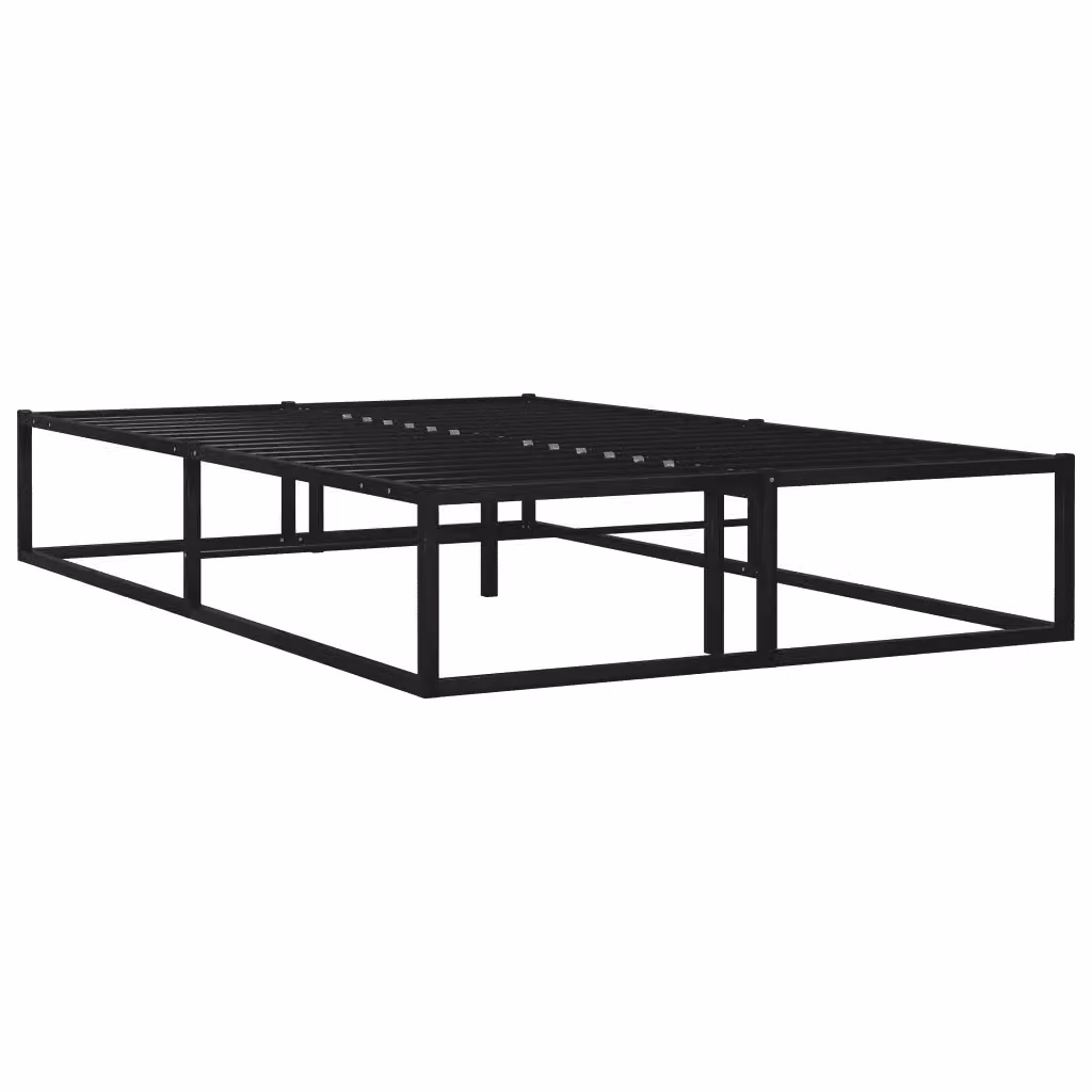 Letto matrimoniale moderno in metallo nero L/P/H: 120 x 200 x 32.5 cm – 2