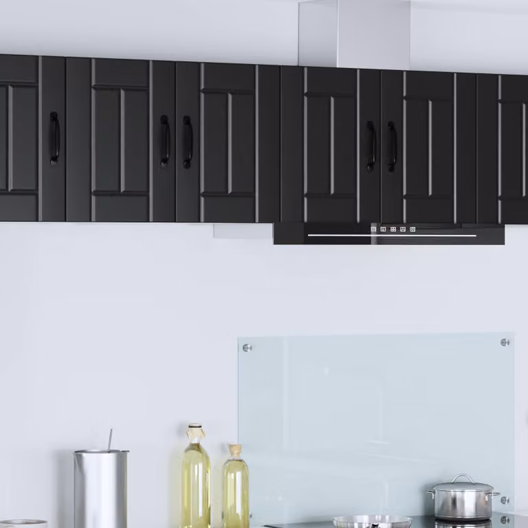 vidaXL Armadietto a muro LUCCA Nero con ante a battente e ripiani interni L/P/H: 30 x 31 x 40 cm