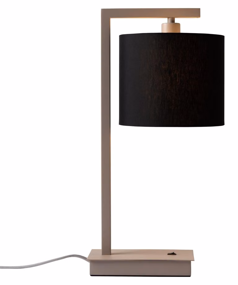 si tratta di RoMi - Lampada da tavolo Boston - Marrone - 17x18x44cm Lampada da tavolo - Lampada da comodino, soggiorno, camera da letto