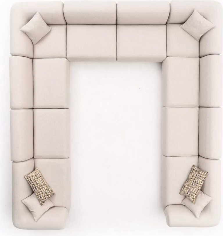 Sofa U-Form Polstersofa Wohnzimmer Ecksofa Modern Design Wohnlandschaft