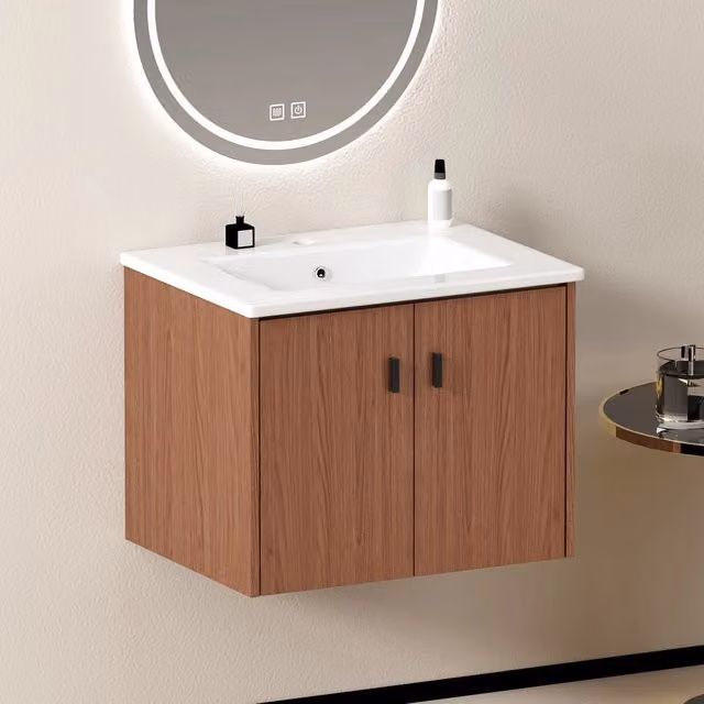 Armadietto Bagno 60 cm ¨C Xylo ¨C Marrone, 2 Ante, Salvaspazio