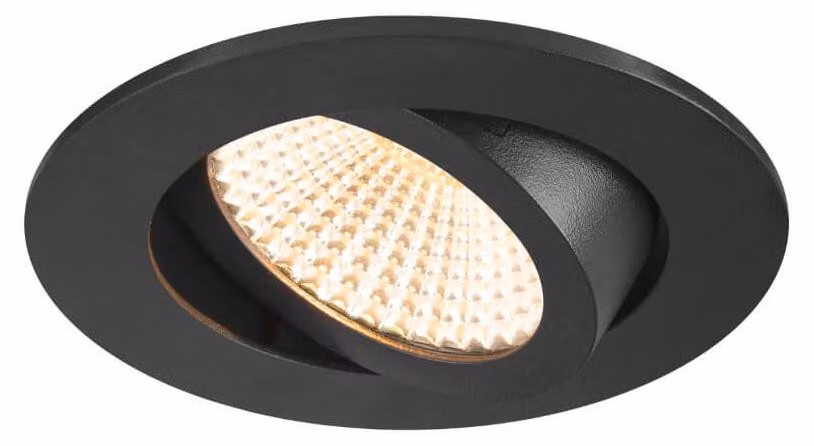 SLV 1007392 NEW TRIA 68, plafoniera da incasso a LED, 3000K, 60° rotonda nera