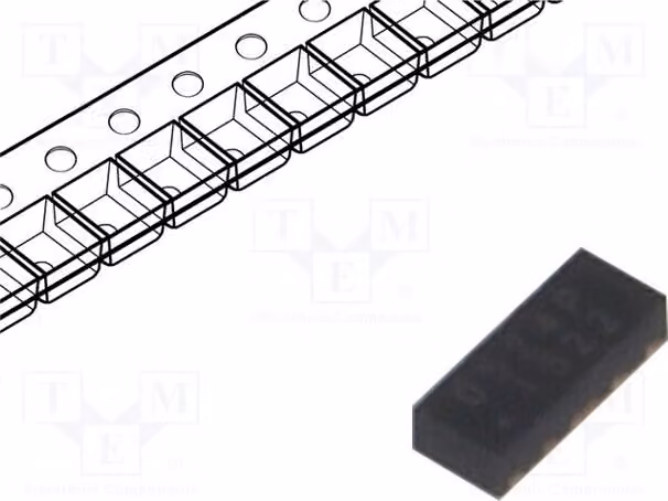 1 x Diodo: Diodo unidirezionale, 9V, 5A, 75W, SLP2510P8, RCL0524PQTCT, sicurezza