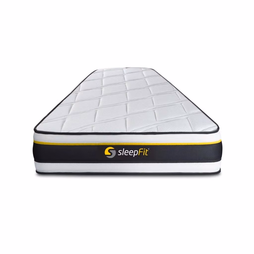 Materasso Sleepfit in Foam HD Bianco con tessuto antibatterico e design geometrico L: 80 cm, P: 220 cm, H: 19 cm – 2