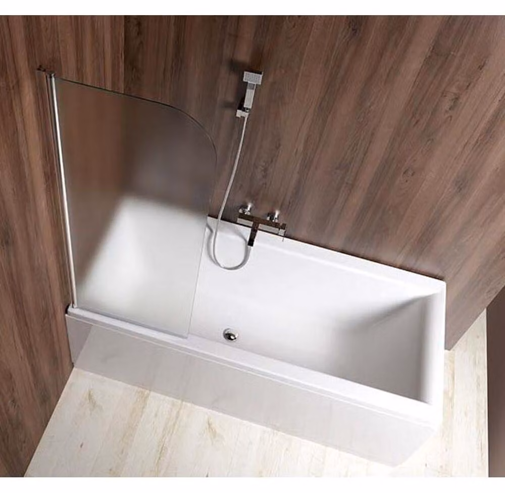 Aqualine Vilma - Schermo da bagno 600x1400 mm, a sinistra, vetro BRICK AQ6018L