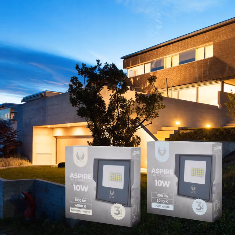 Forever Light Proiettore Proiettore LED ASPIRE illuminazione esterna 10W 1100lm 230V IP66 bianco neutro