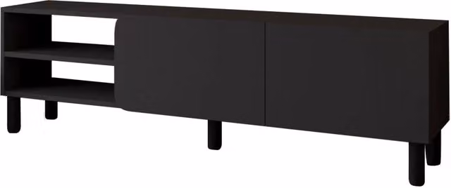 Mobile TV in legno "River" - 150 x 31 x 48 cm - Grigio antracite
