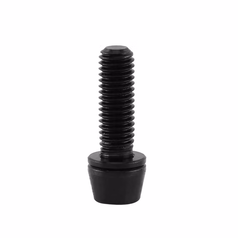 Vite in titanio con rondella, nera, M6x16 mm, per MTB e bici da strada, resistente alla corrosione